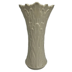 Vintage Lenox Woodland Acanthus Leaf Ivory Embossed Vase 8.5”